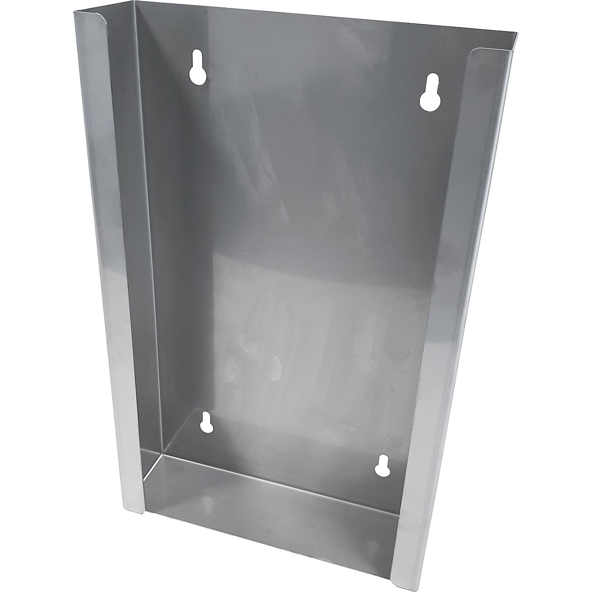 Dispenser per guanti e salviette cosmetiche, per 3 scatole, alt. x largh. x prof. 350 x 222 x 65 mm, acciaio inox-0