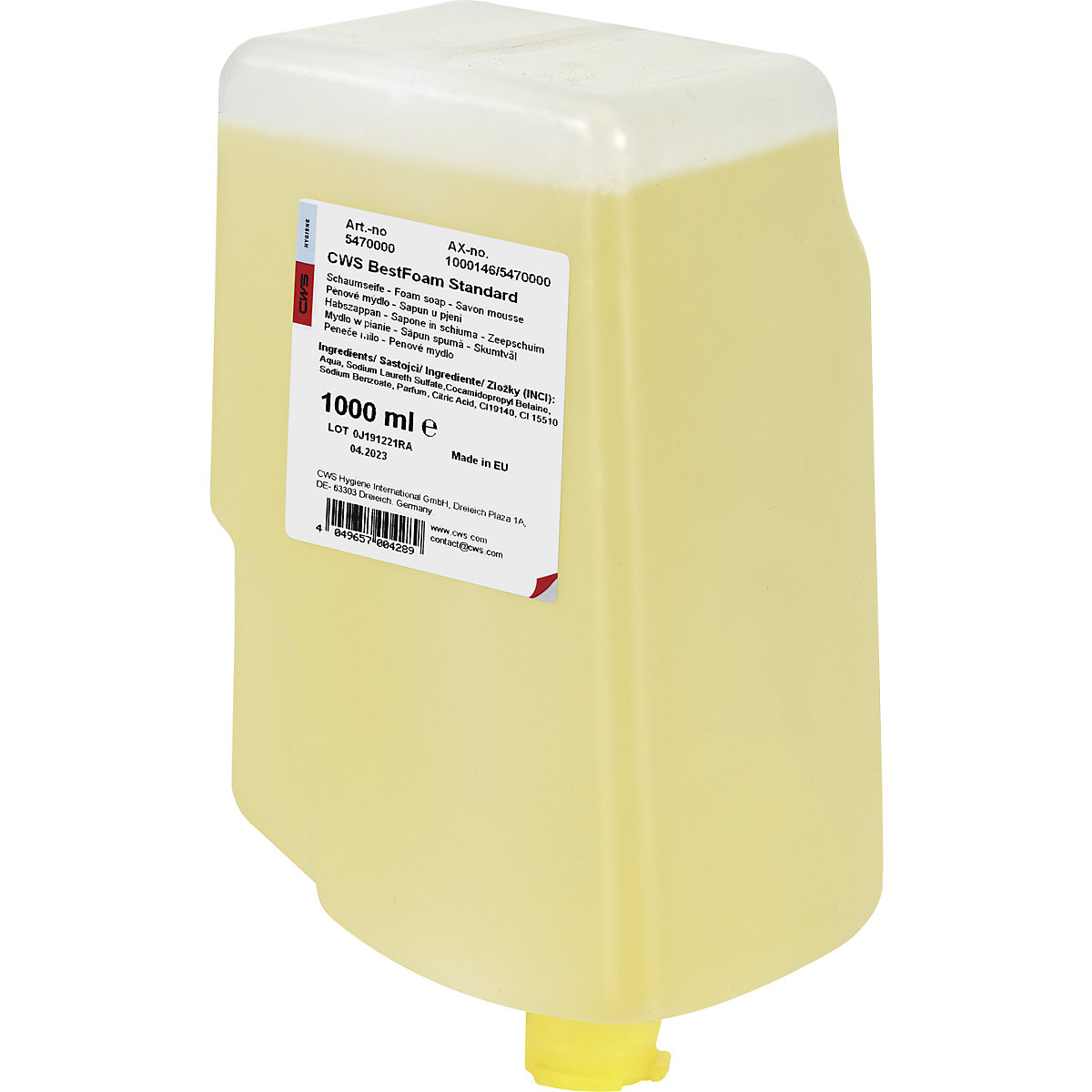 Sapone in schiuma Best Foam, tollerato dalla pelle – CWS