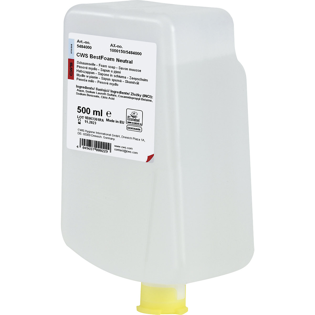 Sapone in schiuma Best Foam, tollerato dalla pelle – CWS