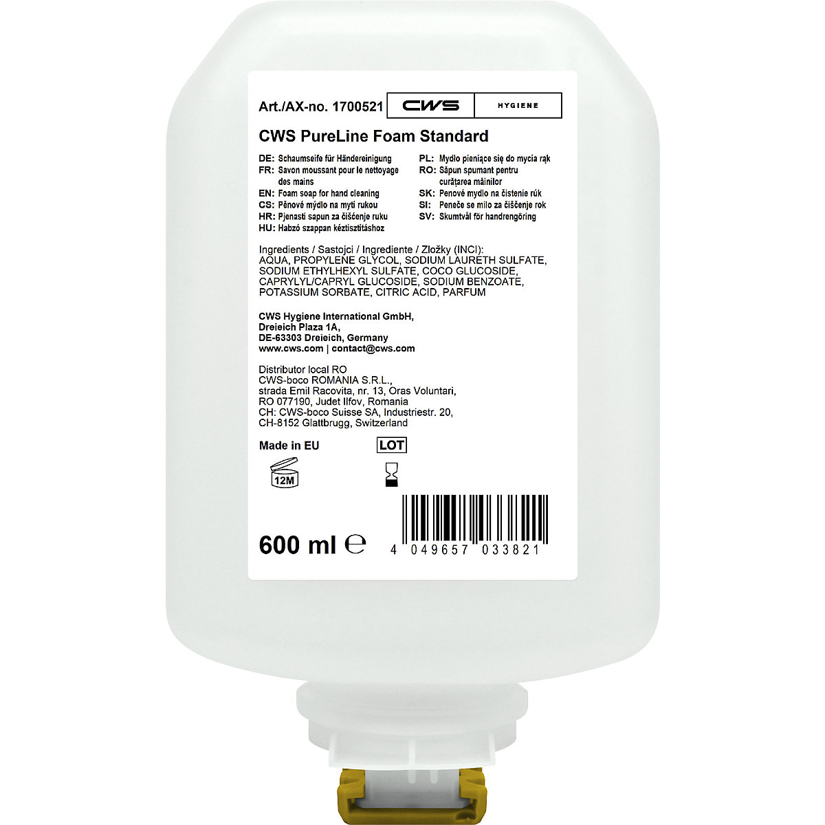Sapone in schiuma PureLine – CWS