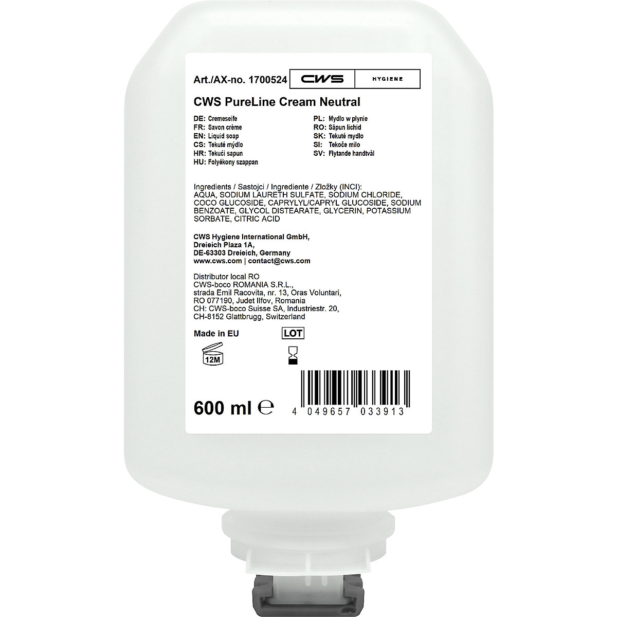 Sapone liquido PureLine Cream – CWS