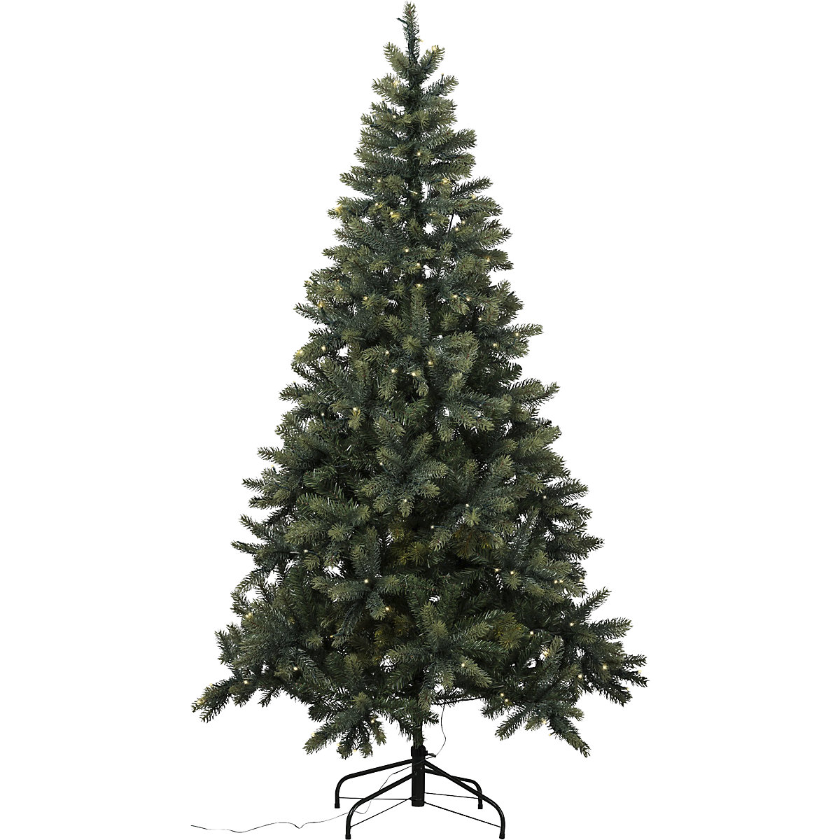 Albero di Natale artificiale con illuminazione a LED, supporto incluso, altezza 1800 mm, con 300 LED-0