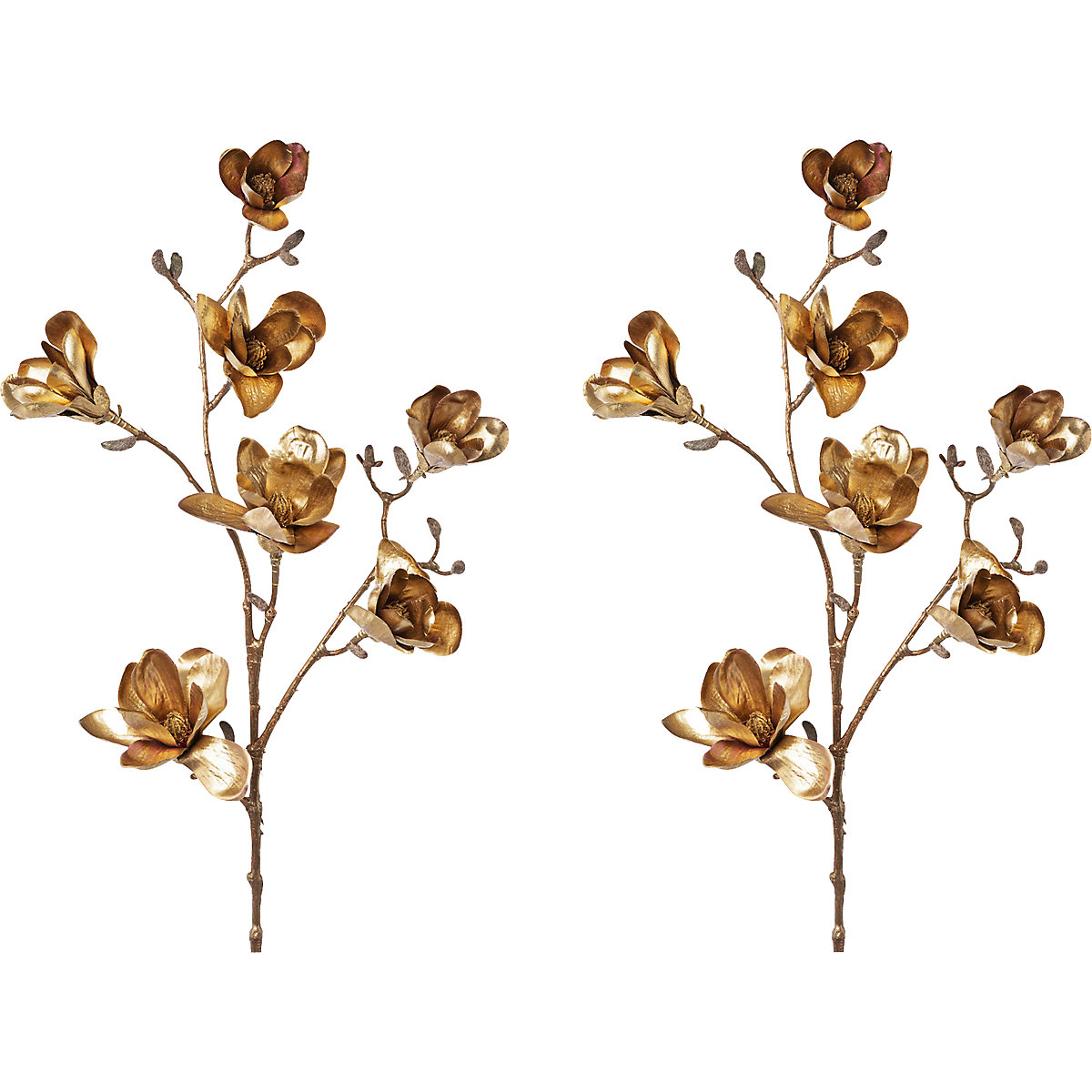 Magnolia, oro antico, conf. da 2 pz., altezza totale 1040 mm-0
