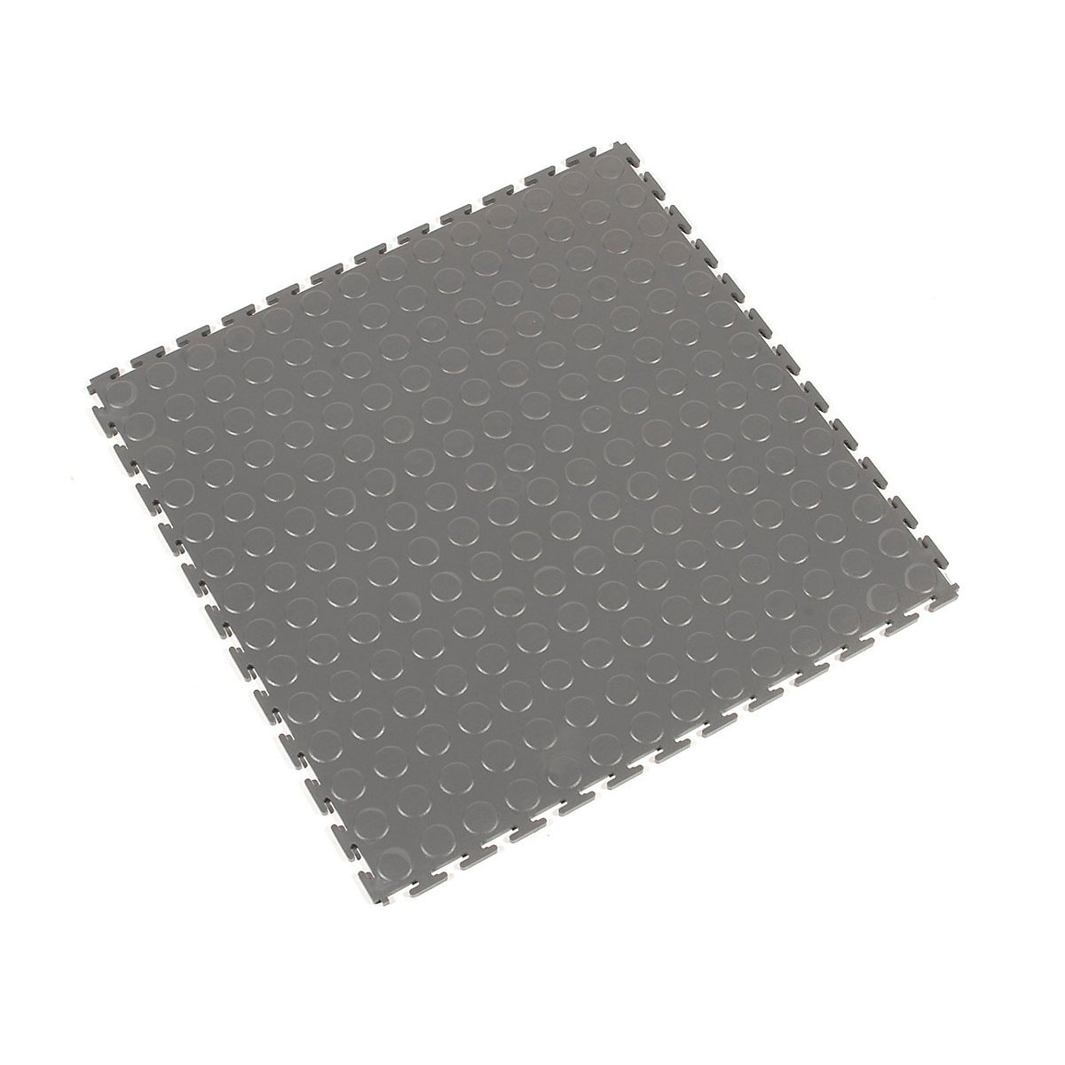 Piastrella in PVC per pavimenti Tough-Lock – COBA, con superficie a bolle, conf. da 8 pz., grigio-0