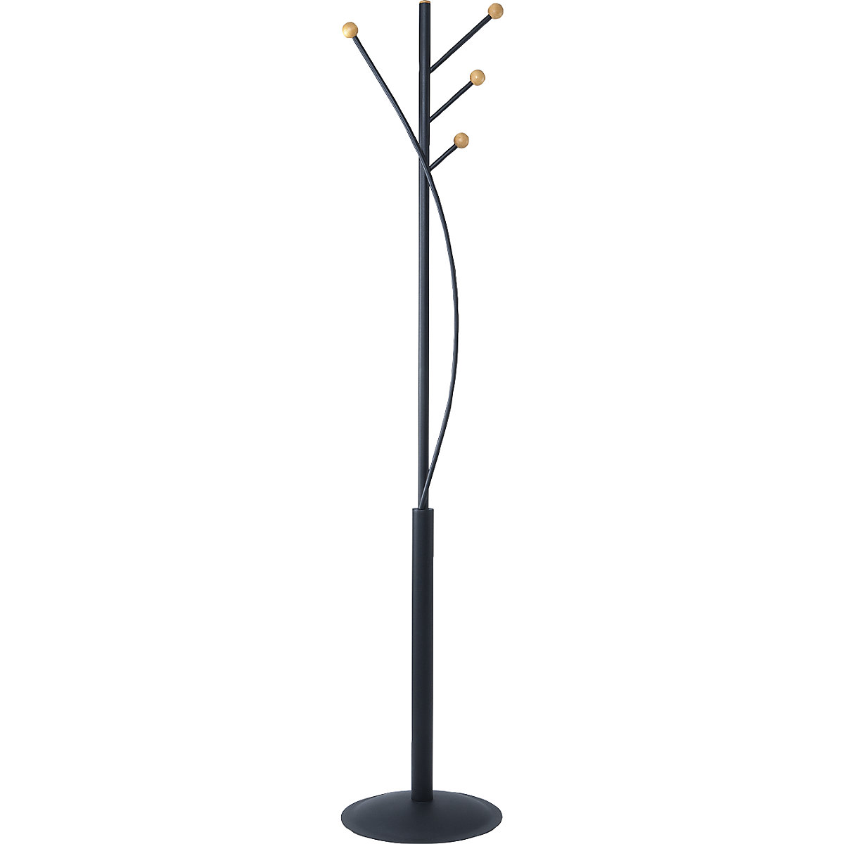 Appendiabiti a stelo MAULaura – MAUL, con 4 ganci, nero / marrone-0