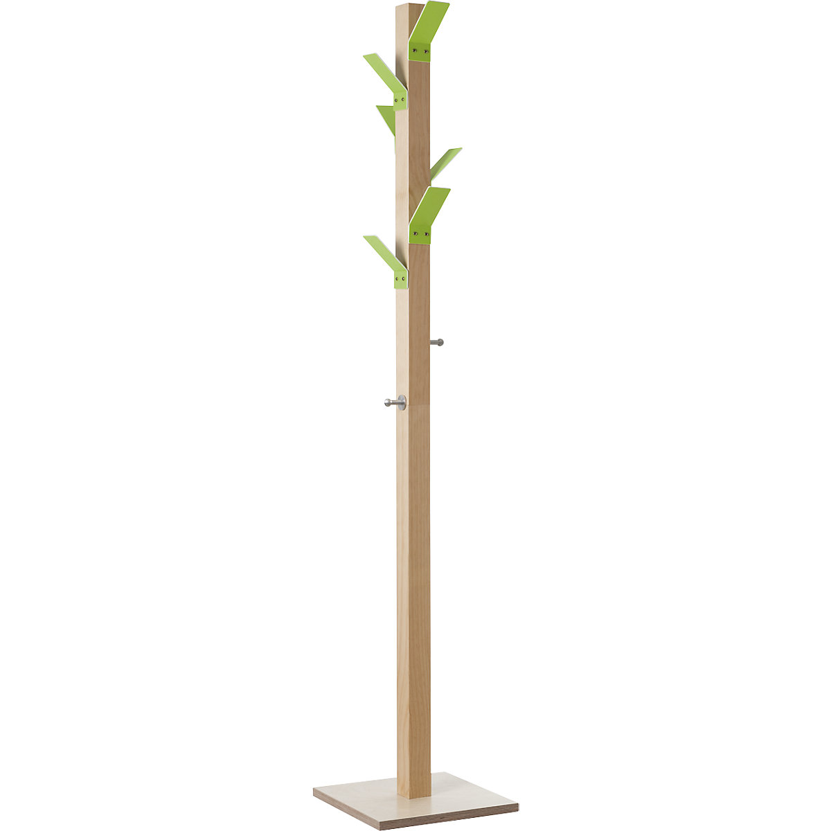 Appendiabiti a stelo – EasyCLOTH, legno massello, corona verde-0
