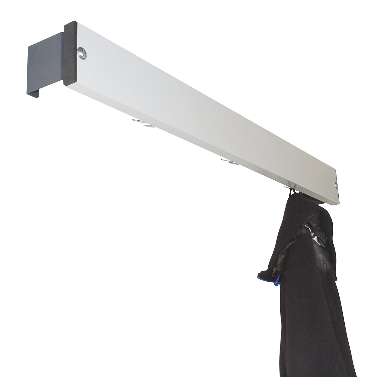Listello appendiabiti, alluminio / acciaio inox, lunghezza 1015 mm, distanziale grigio antracite-0