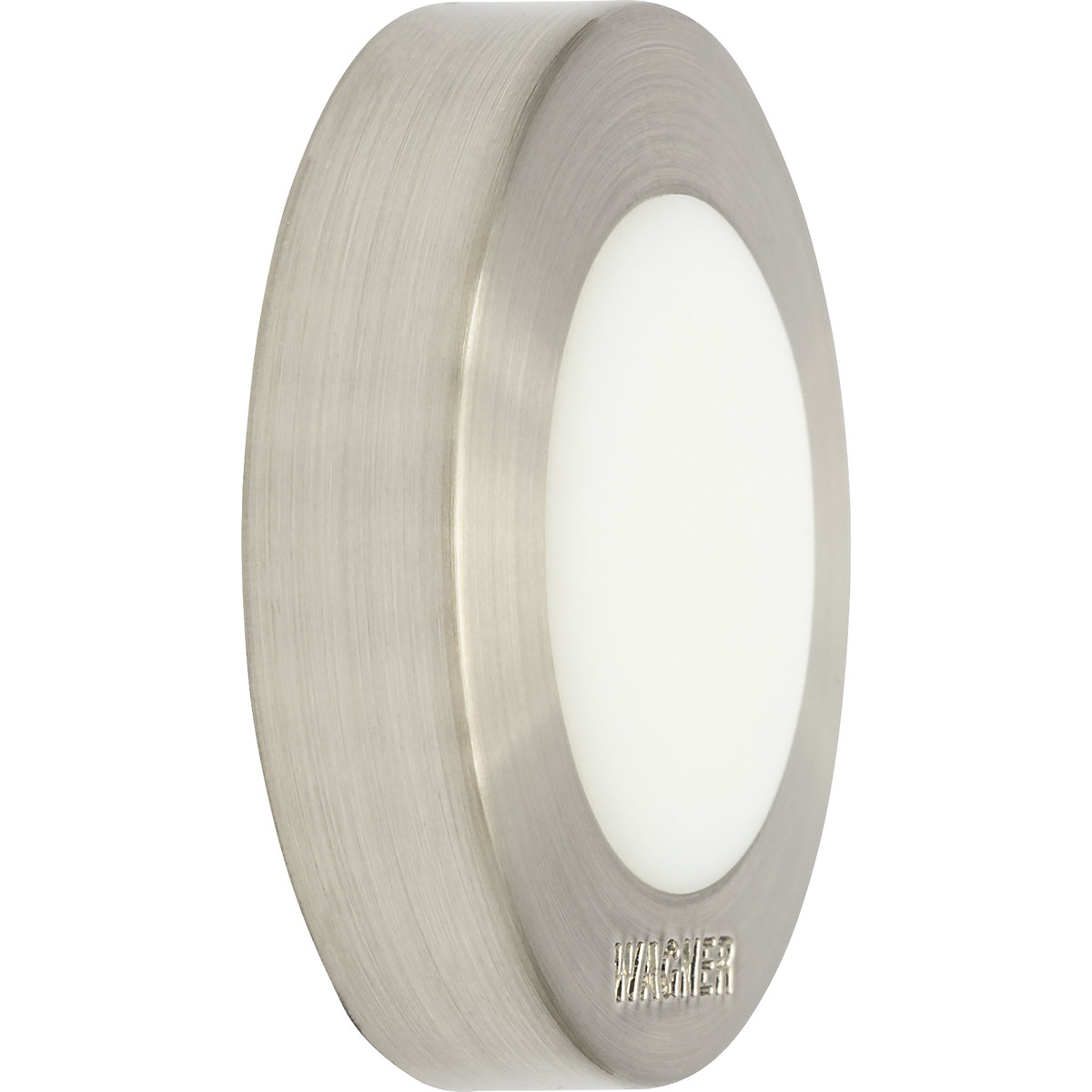 Elegante fermaporta a parete – Wagner, Ø 38 mm, conf. da 2 pz., altezza 10 mm, acciaio inox/bianco-0