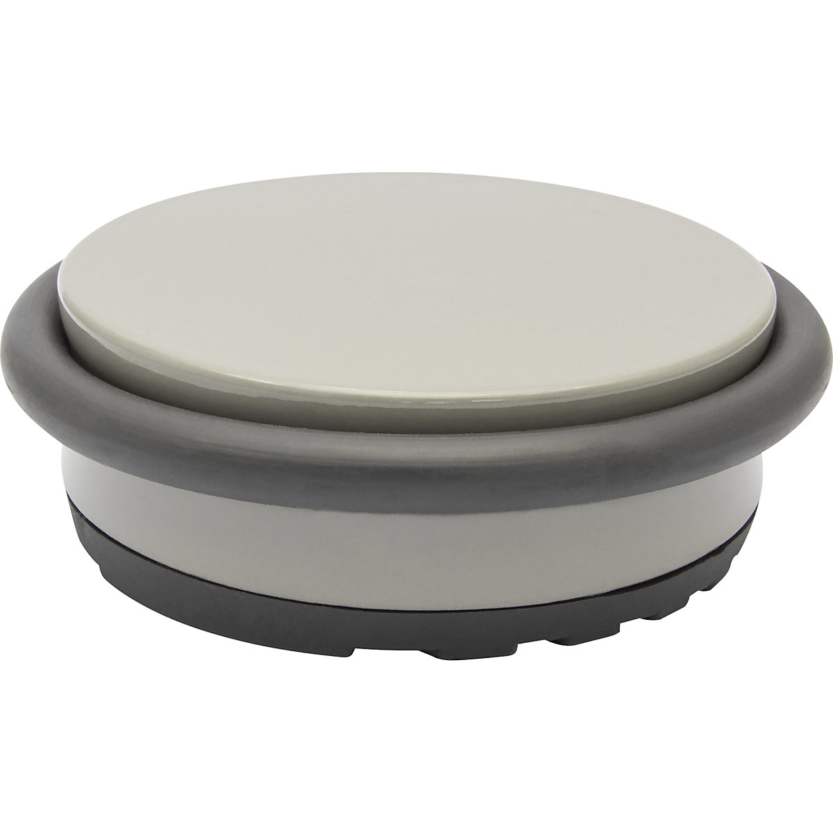 Fermaporta a pavimento BIG DISK – Wagner, Ø 96 mm, conf. da 2 pz., altezza 30 mm, grigio medio-0