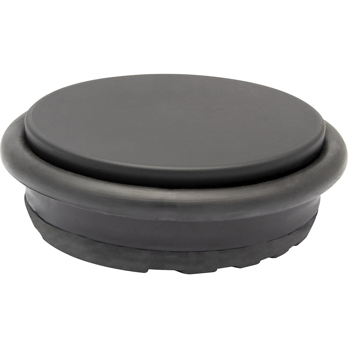 Fermaporta a pavimento BIG DISK – Wagner, Ø 96 mm, conf. da 2 pz., altezza 30 mm, nero-0