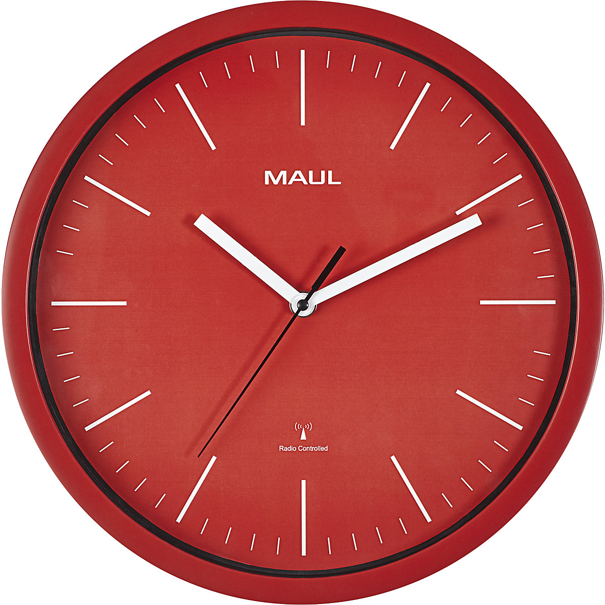 Orologio da parete MAULjump – MAUL, orologio radiocontrollato, rosso-1