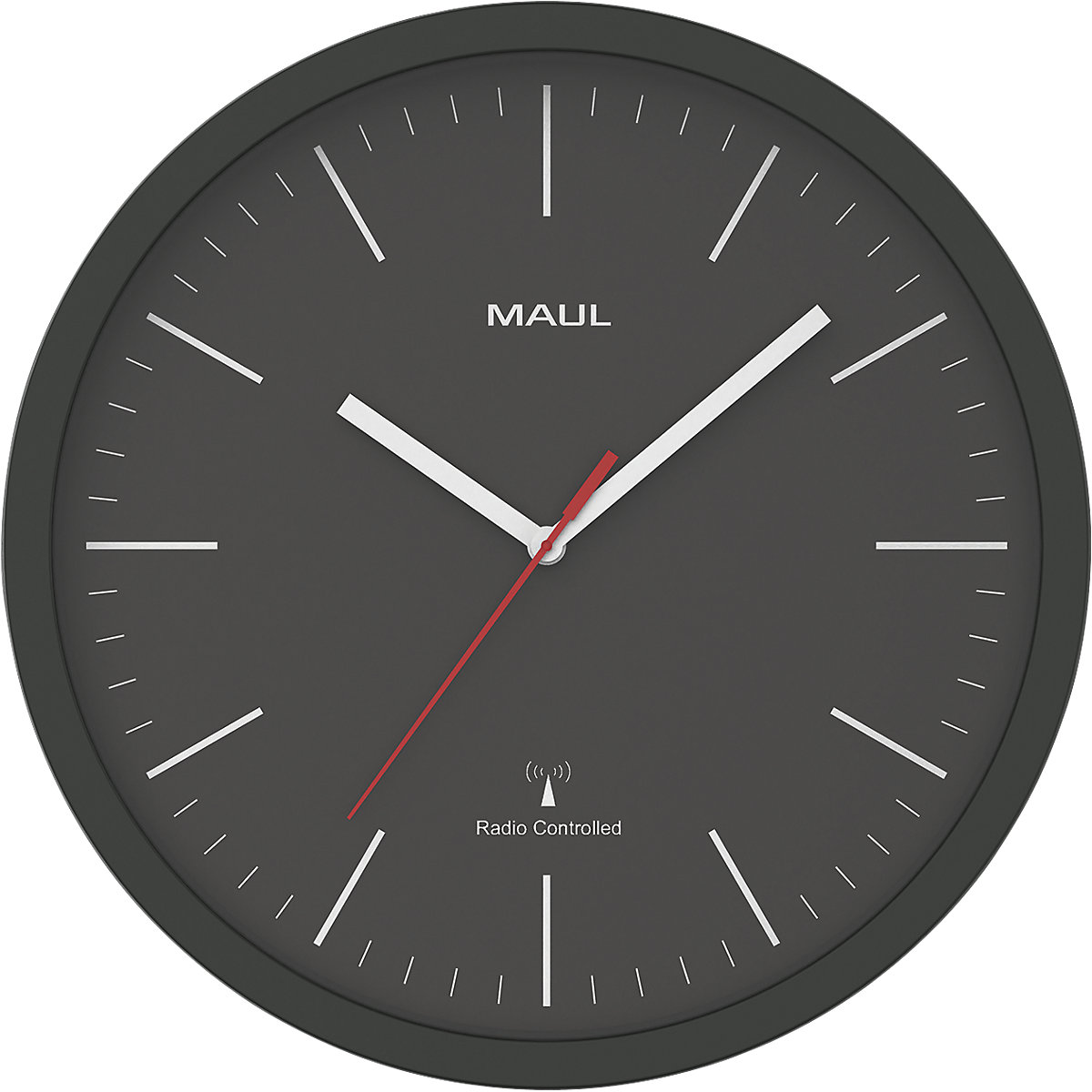 Orologio da parete MAULjump – MAUL, orologio radiocontrollato, nero-2