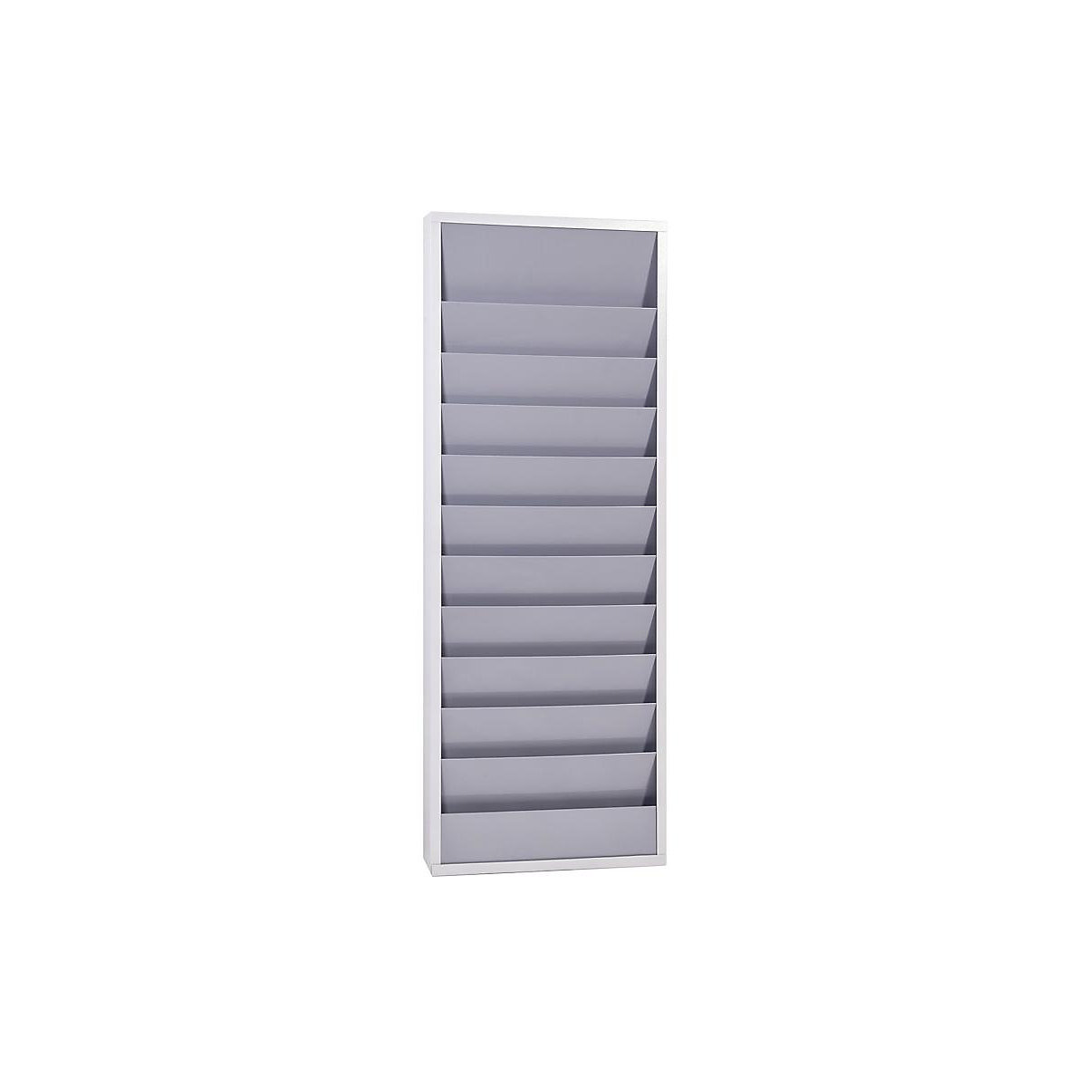 Lavagna planning con 10 guide – EICHNER, a fila doppia, alt. x largh. x prof. 1280 x 554 x 74 mm, grigio-0