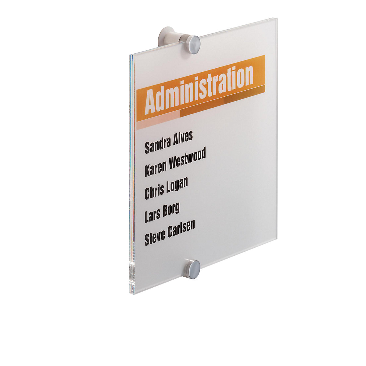 Portatarga CRYSTAL SIGN – DURABLE, in vetro acrilico, conf. da 5 pz., alt. x largh. 210 x 210 mm-0