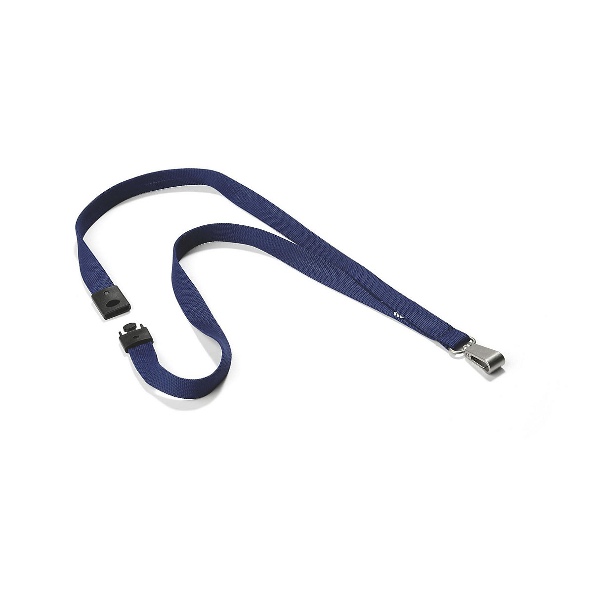 Cordoncino in tessuto SOFT COLOUR – DURABLE, per fissaggio con moschettone, conf. da 20 pz., blu notte-0