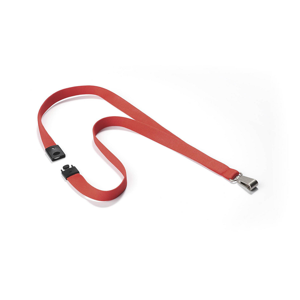 Cordoncino in tessuto SOFT COLOUR – DURABLE, per fissaggio con moschettone, conf. da 20 pz., rosso-0