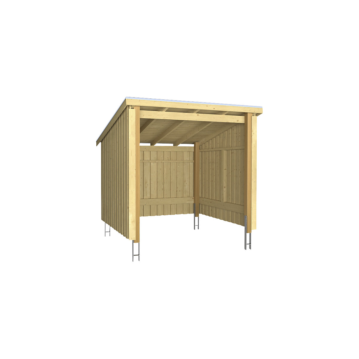 Nordic Fahrradunterstand, aus Holz, HxBxT 2200 x 2180 x 2290 mm (5 m²)-0