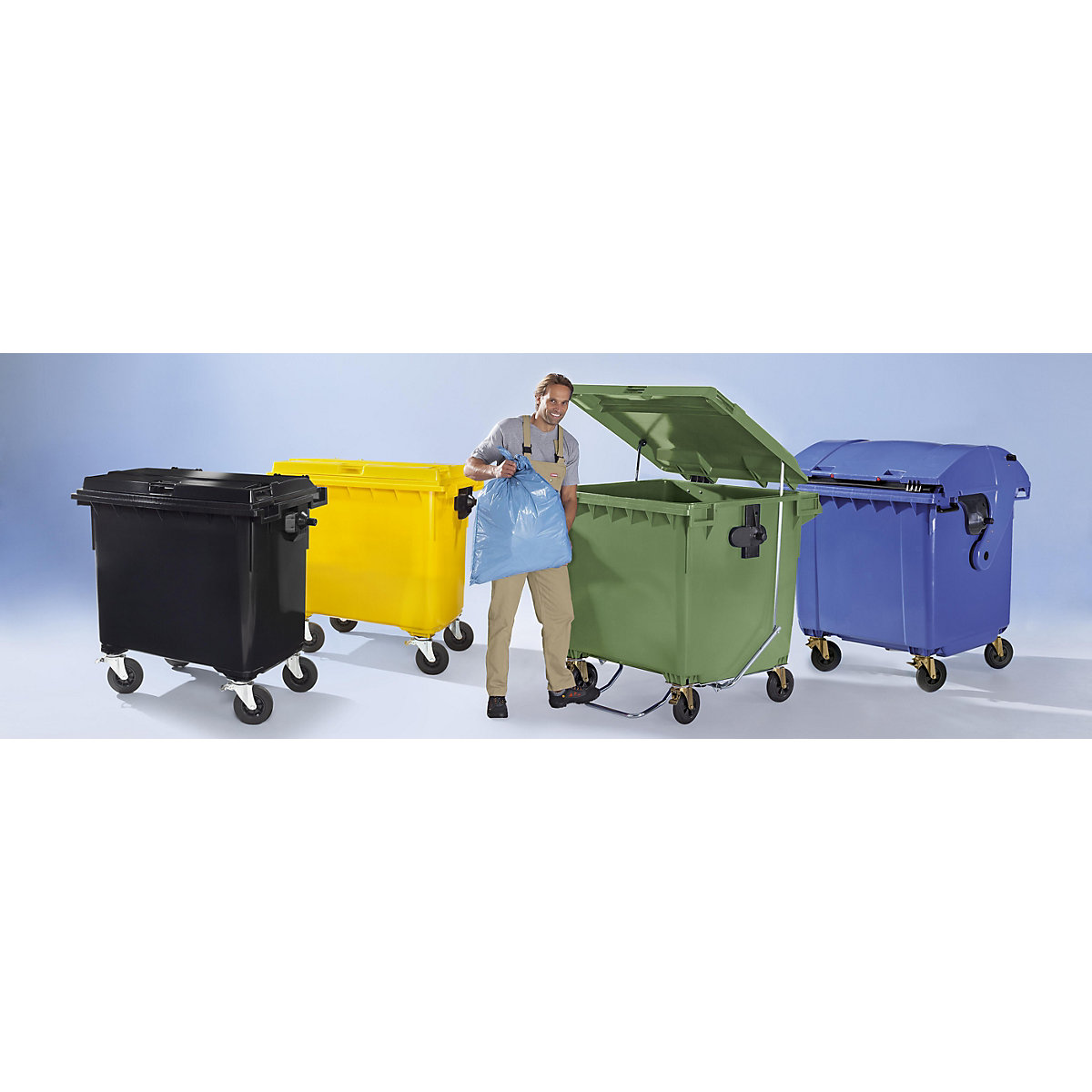 Müllcontainer aus Kunststoff, DIN EN 840 (Produktabbildung 2)-1