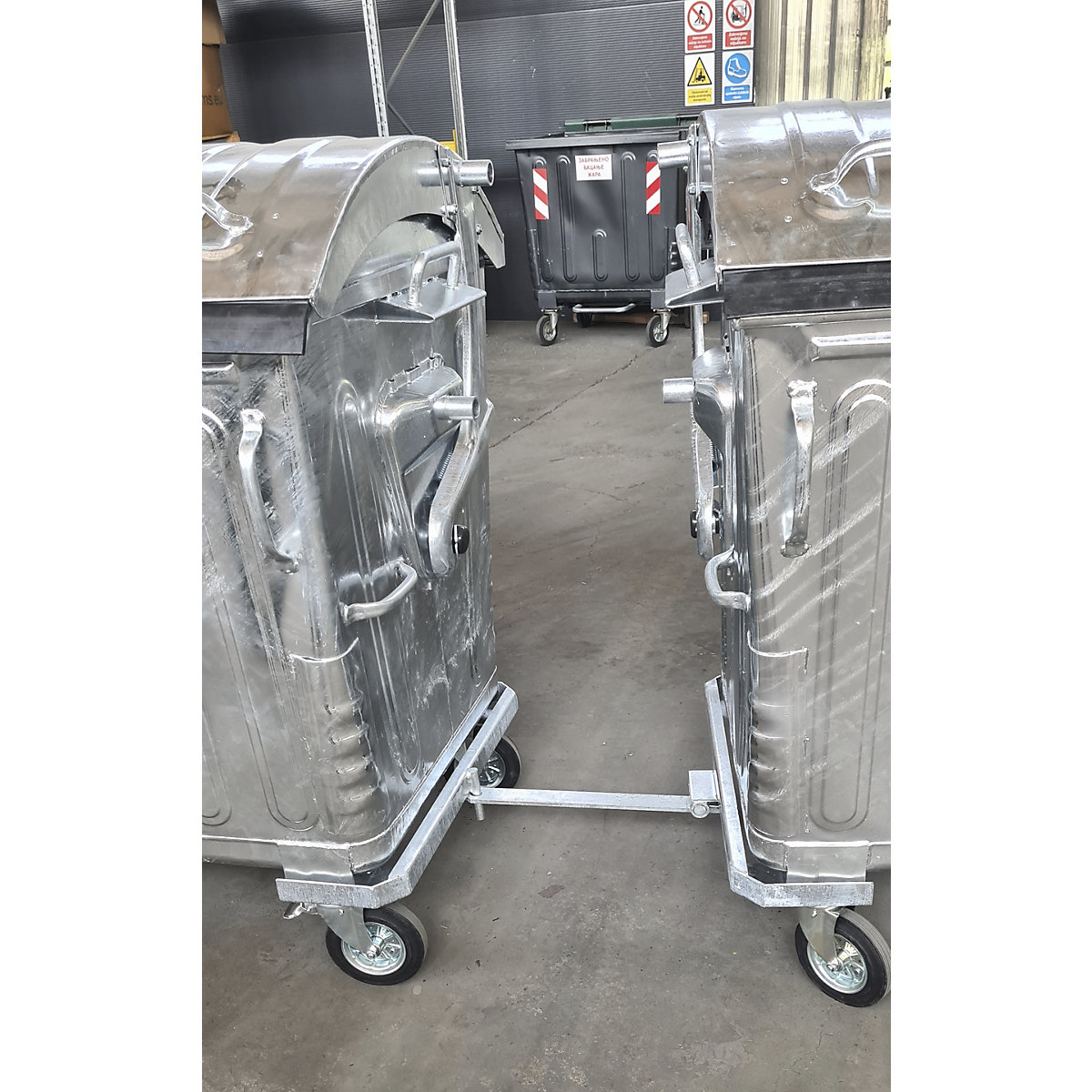 Müllcontainer aus Stahl, DIN EN 840-5/-6 (Produktabbildung 2)-1