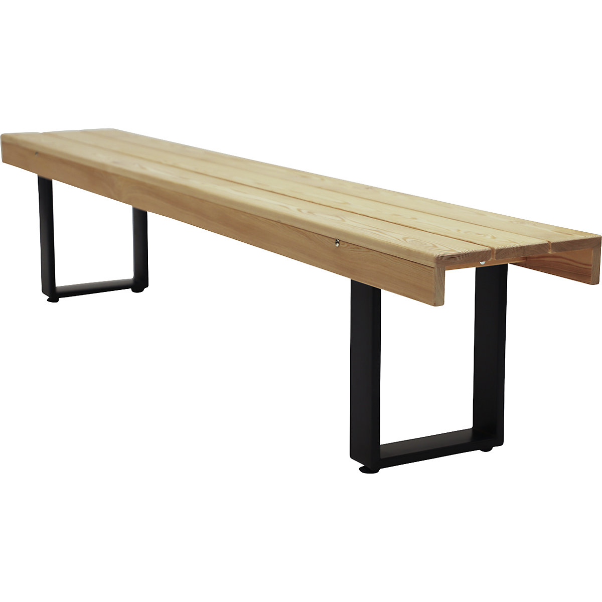 Design-Outdoorbank GUARD, LxBxH 2200 x 340 x 460 mm, schwarz/Lärche-0