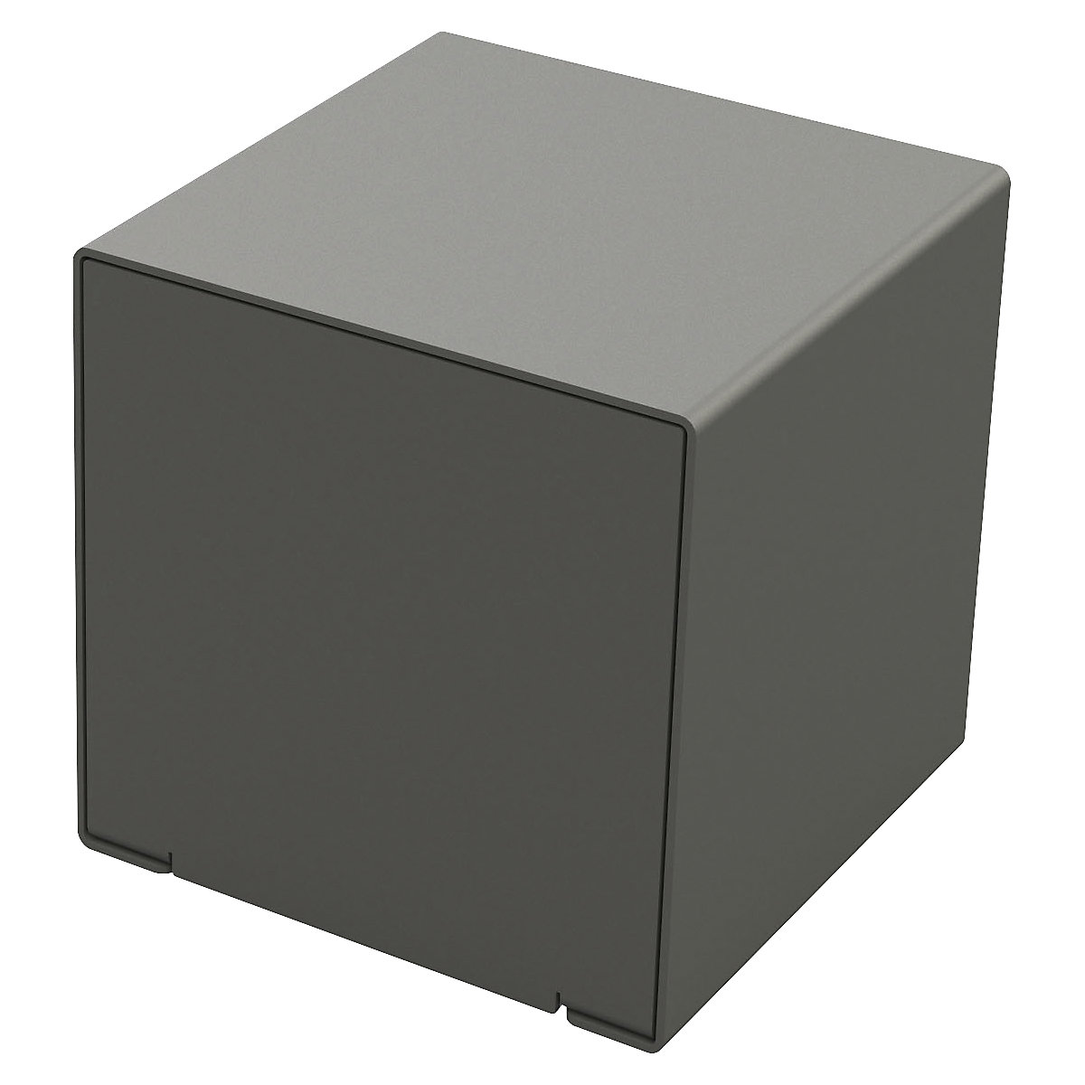 PROCITY Sitzwürfel KUBE aus Stahl, Gesamthöhe 450 mm, graphitschwarz