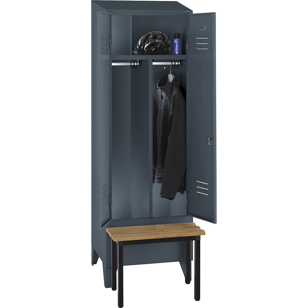 Armadietto sporco/pulito Berlin 2 con panca - Wolf