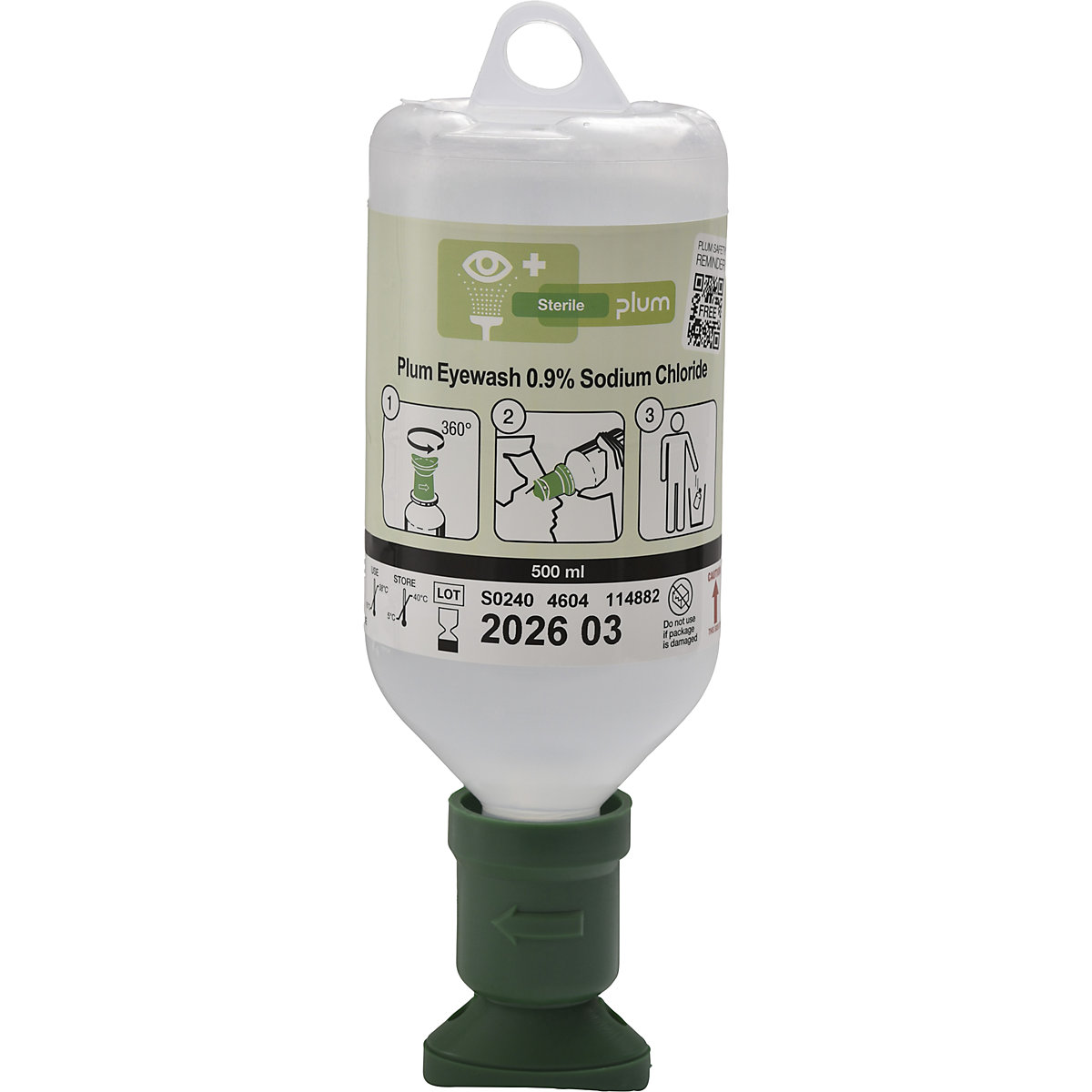 Flacone lavaocchi con NaCl allo 0,9%