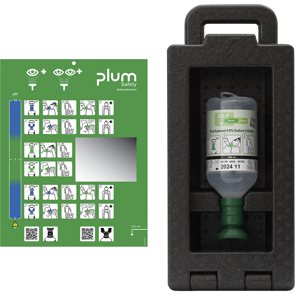 Kit lavaocchi da parete iBox con finestrella e maniglia - B-SAFETY