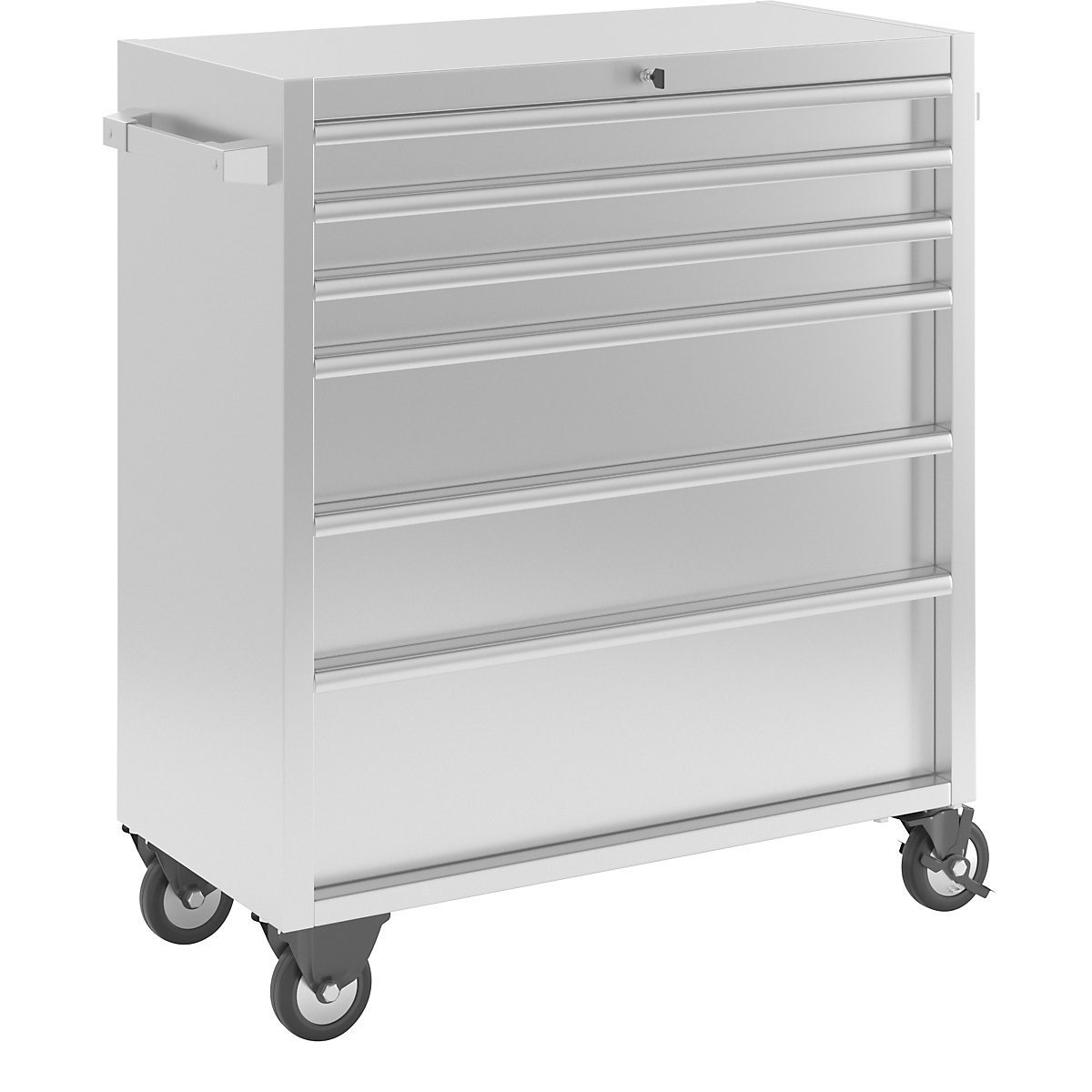 Carrello con cassetti in acciaio inox