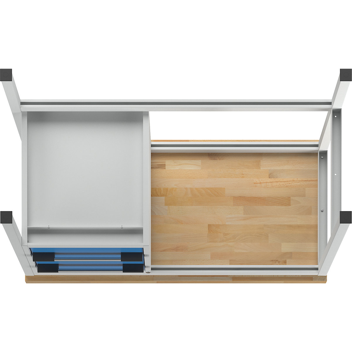 Banco da lavoro, struttura a telaio serie 8000 – eurokraft pro (Foto prodotto 6)-5