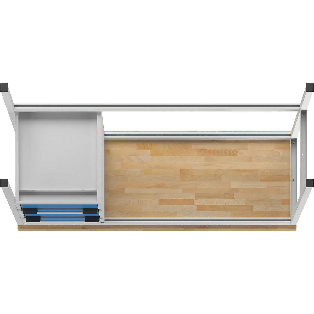 Banco da lavoro, struttura a telaio serie 8000 – eurokraft pro (Foto prodotto 6)-5