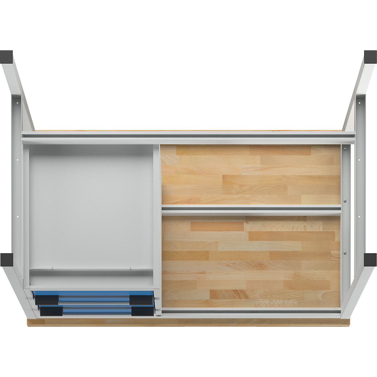 Banco da lavoro, struttura a telaio serie 8000 – eurokraft pro (Foto prodotto 6)-5