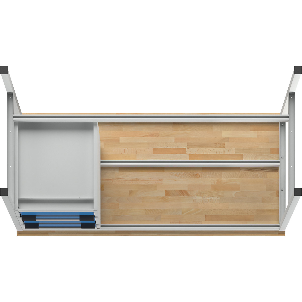 Banco da lavoro, struttura a telaio serie 8000 – eurokraft pro (Foto prodotto 7)-6