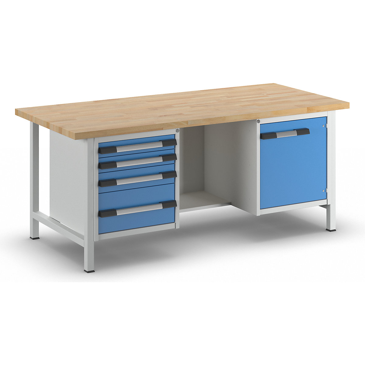 Banco da lavoro, struttura a telaio serie 8000 – eurokraft pro