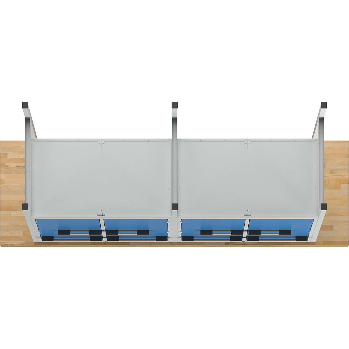 Banco da lavoro, struttura a telaio serie 8000 – eurokraft pro (Foto prodotto 7)-6