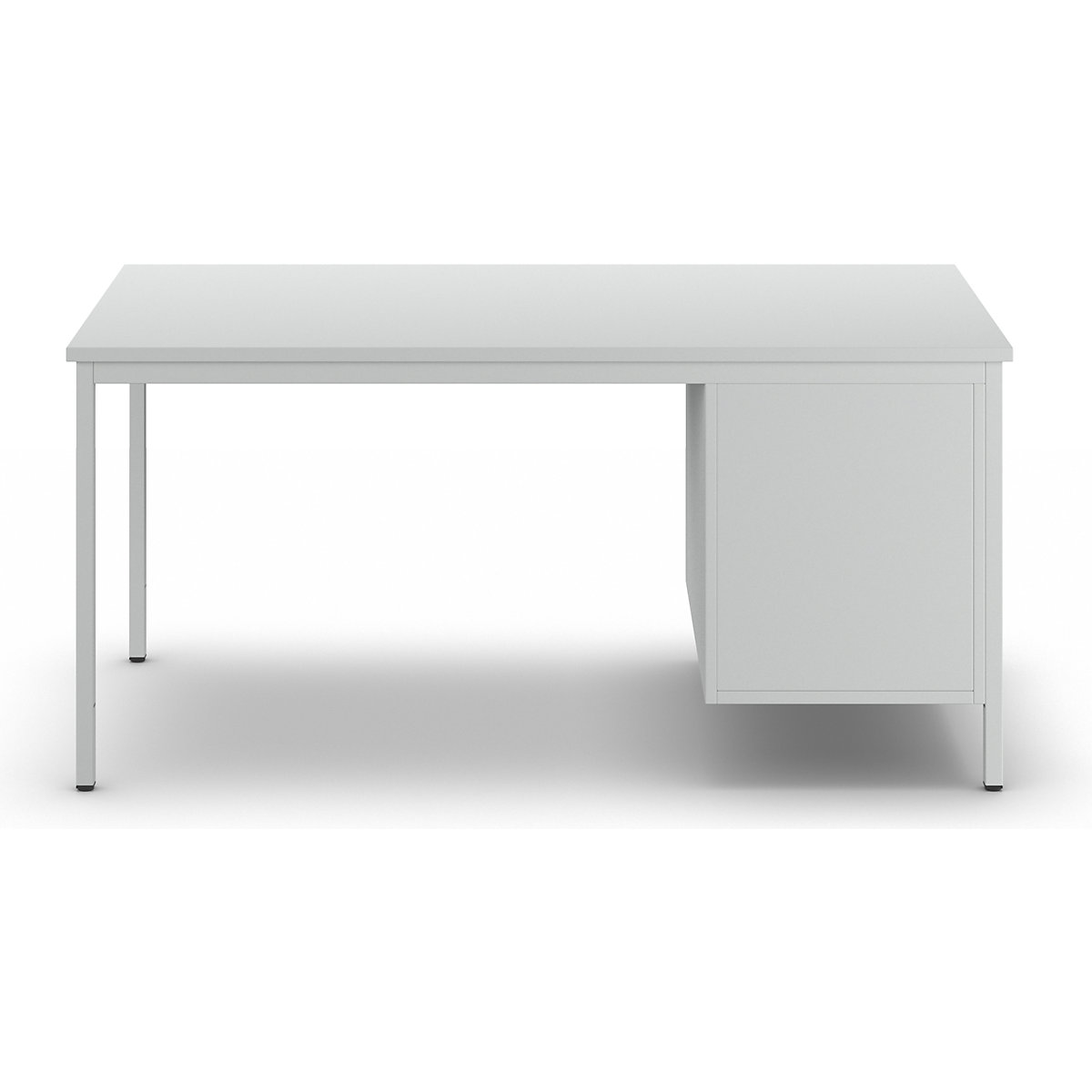 Scrivania per capi reparto, grigio chiaro – eurokraft basic (Foto prodotto 7)-6