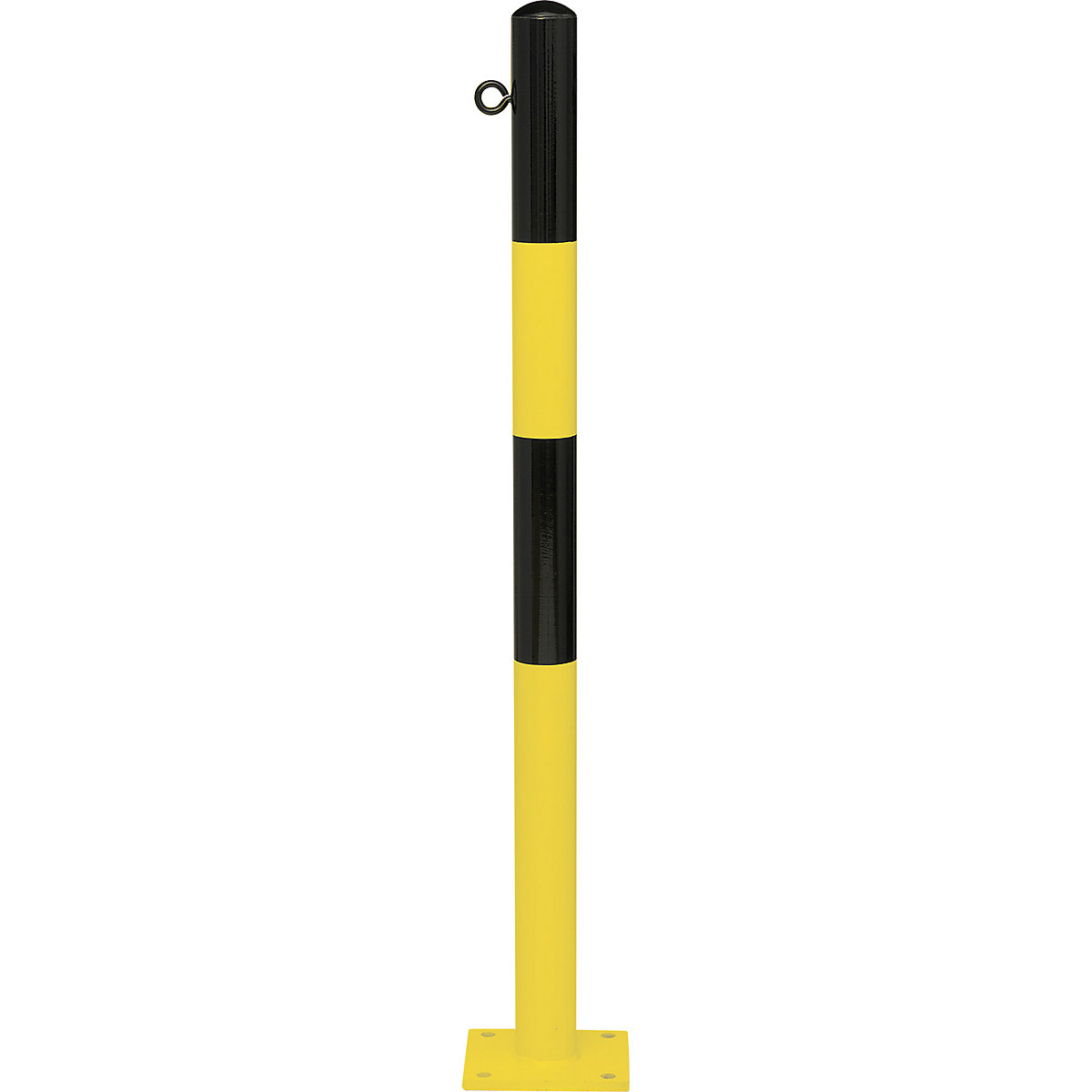 Dissuasore Morion – Moravia, da ancorare, Ø 60 mm, verniciatura in nero / giallo, 1 anello-6