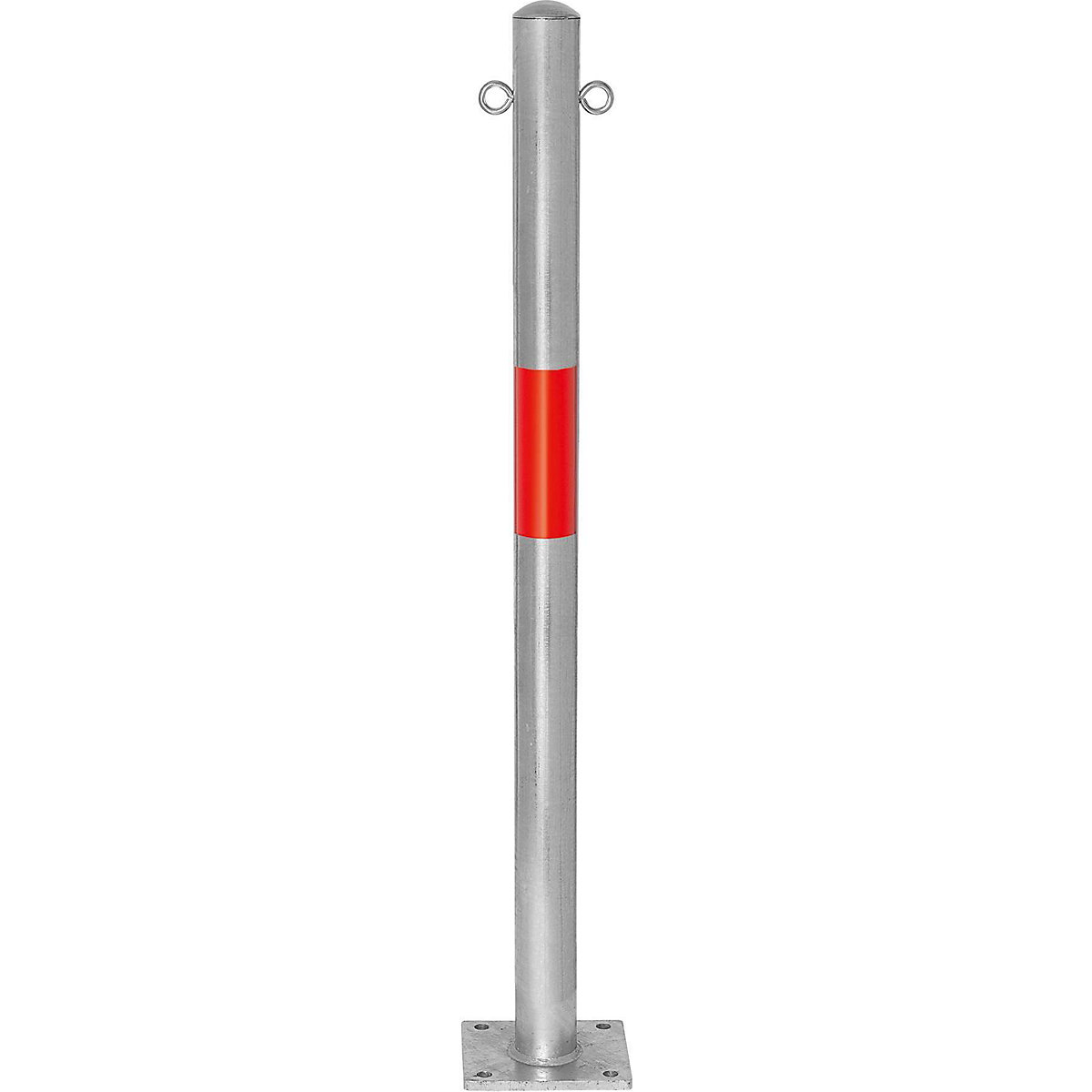 Dissuasore Morion – Moravia, da ancorare, Ø 60 mm, zincatura a fuoco / rifrangente rosso, 2 anelli-4