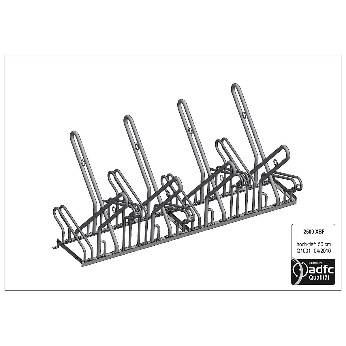 Rastrelliera per biciclette con staffe di supporto – WSM (Foto prodotto 3)-2