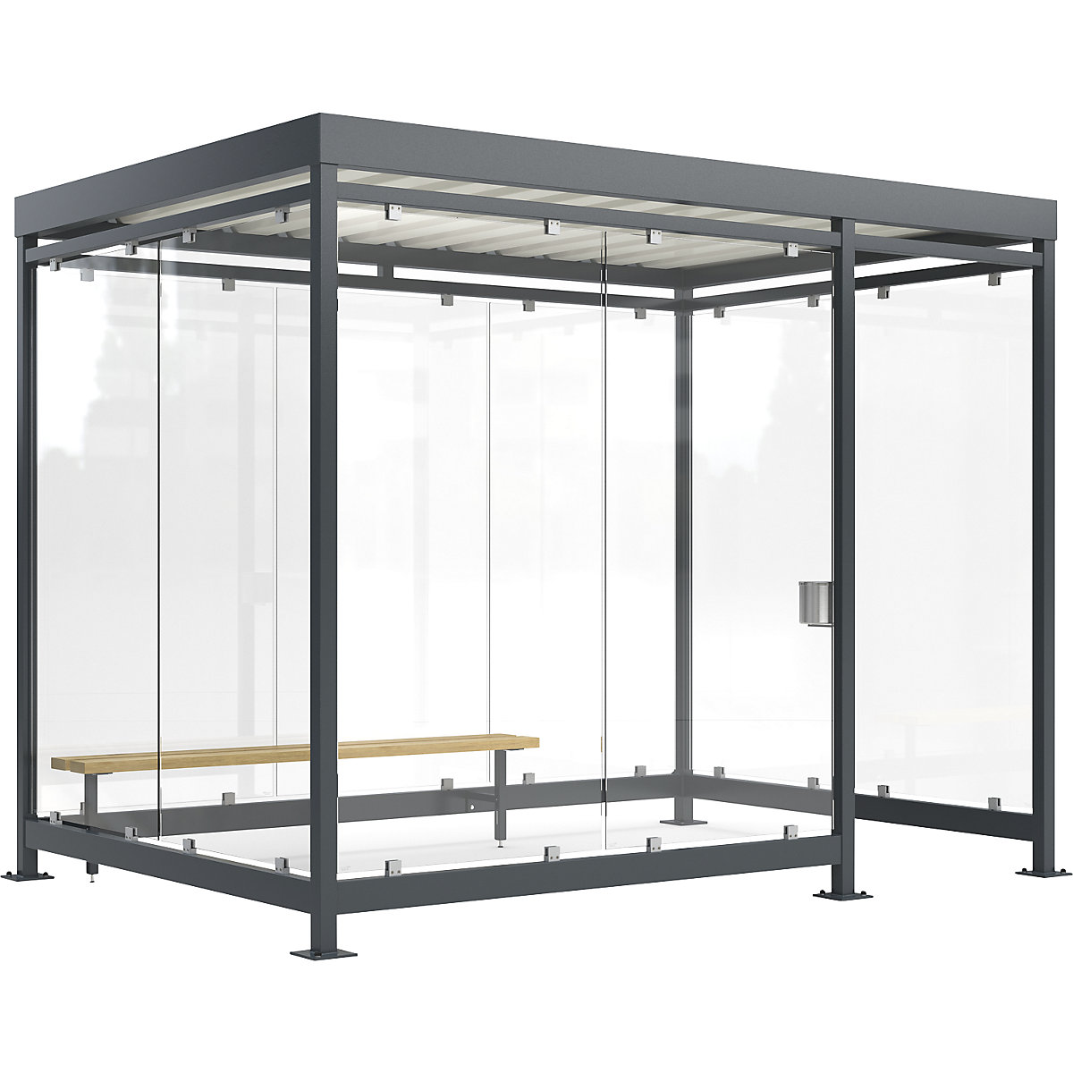 Tettoia Köln con panca e posacenere – WSM