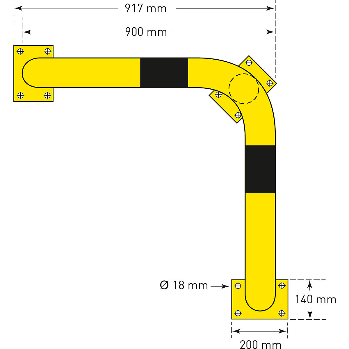 Paracolpi angolare XL, Ø 108 mm – Black Bull (Foto prodotto 4)-3