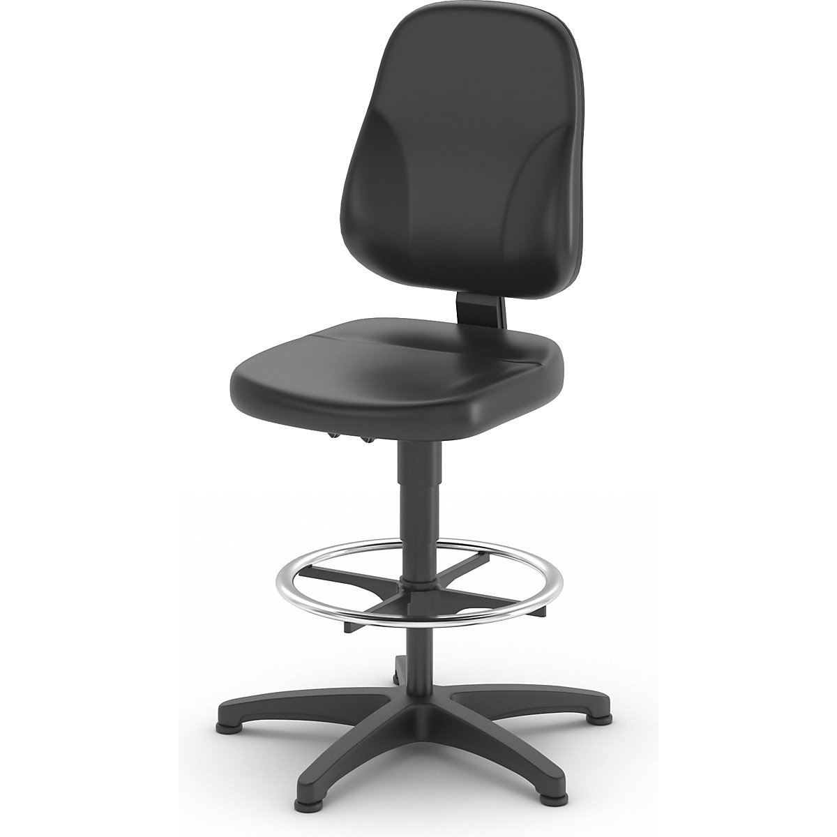 Sedia girevole da lavoro, similpelle – eurokraft basic (Foto prodotto 5)-4