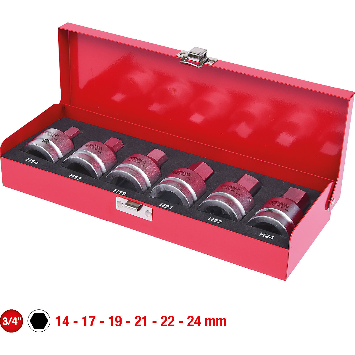 Set di bussole viti per avvitatore da 3/4'' – KS Tools (Foto prodotto 2)-1