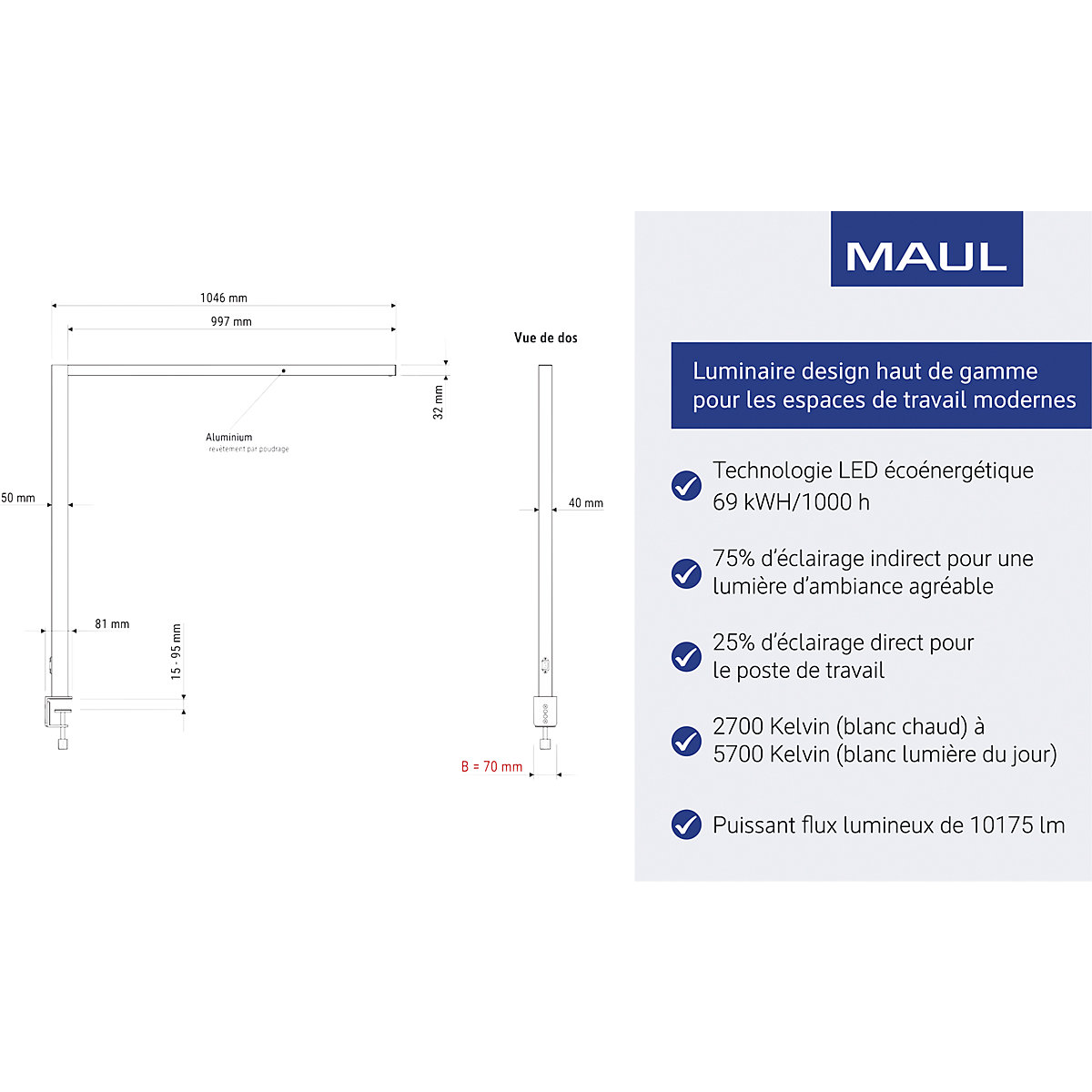 LED-Tischaufbau MAULplinus MAUL (Produktabbildung 7)-6