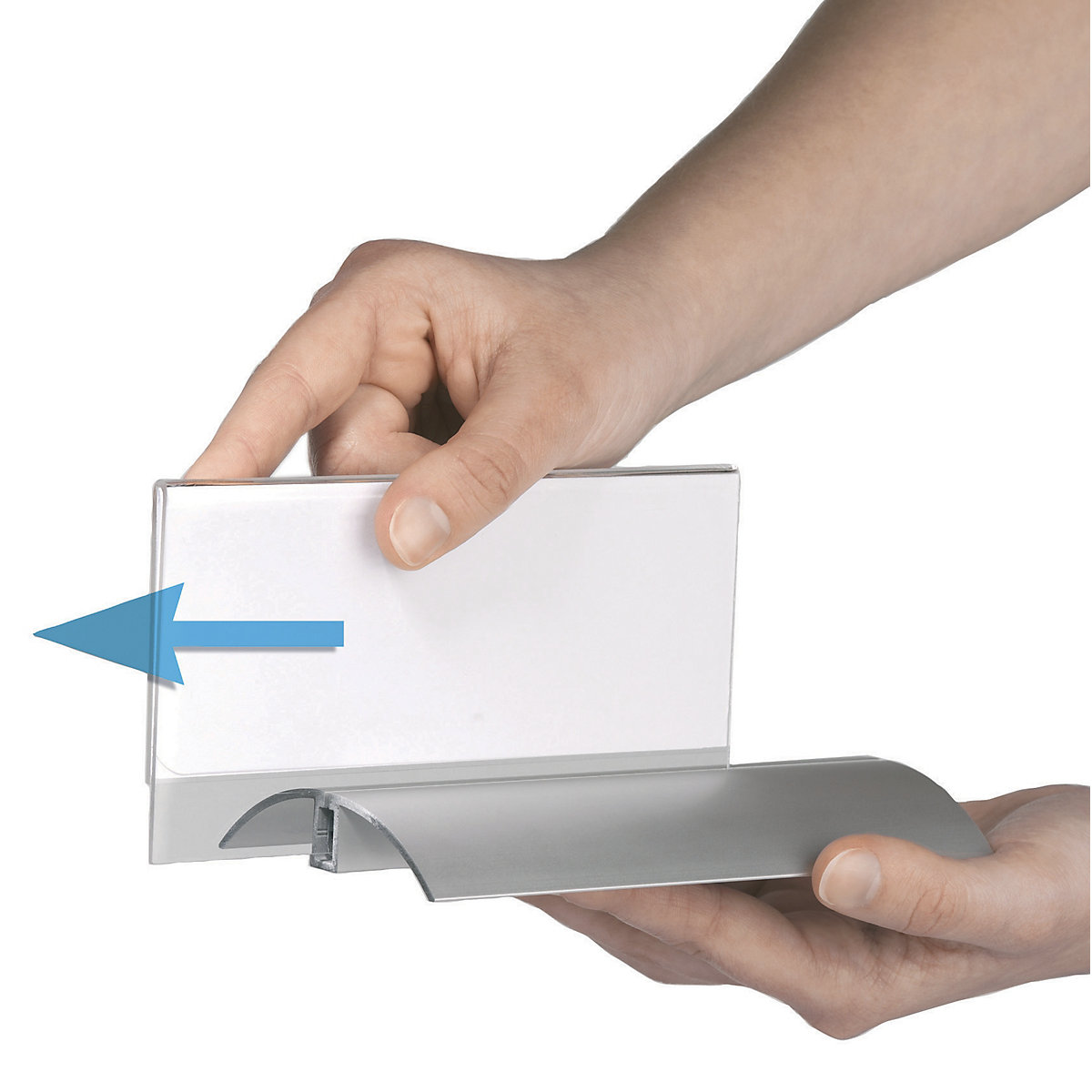 Tischnamensschild, Acryl mit Aluminiumfuß DURABLE (Produktabbildung 2)-1