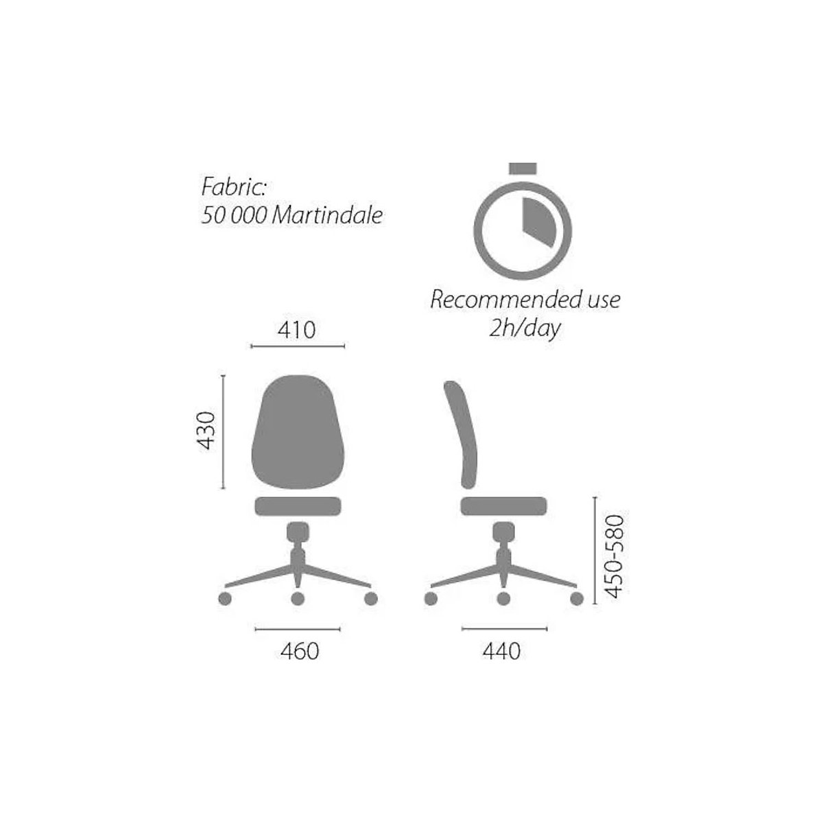 Bürostuhl Nya Zero (Produktabbildung 3)-2