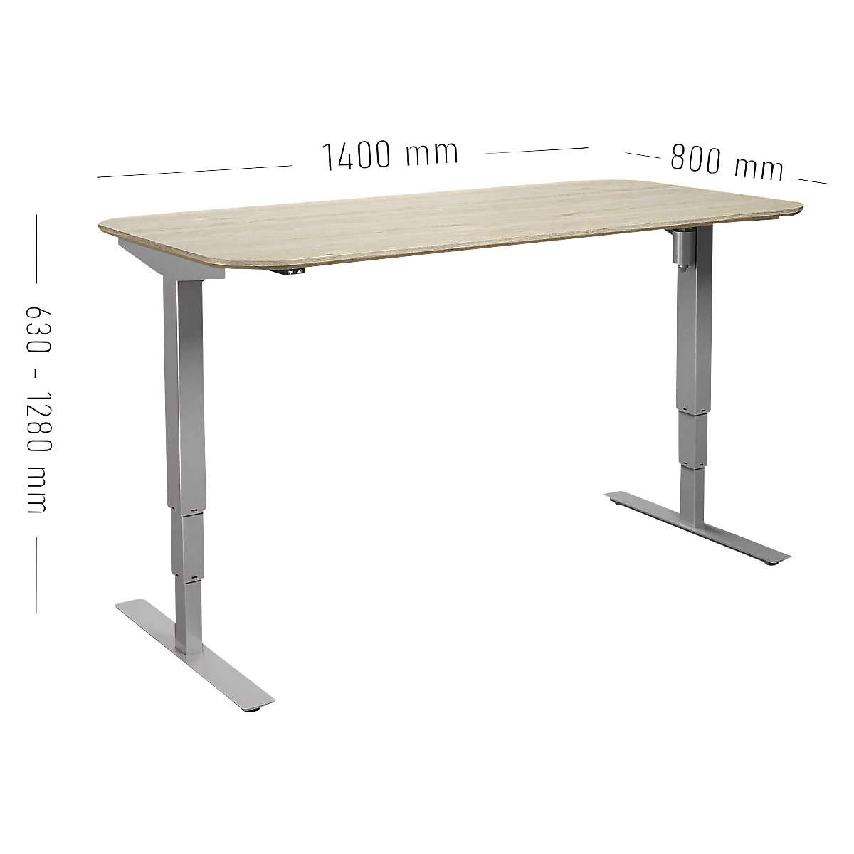 Schreibtisch Atlanta Trend, elektrisch höhenverstellbar (Produktabbildung 7)-6