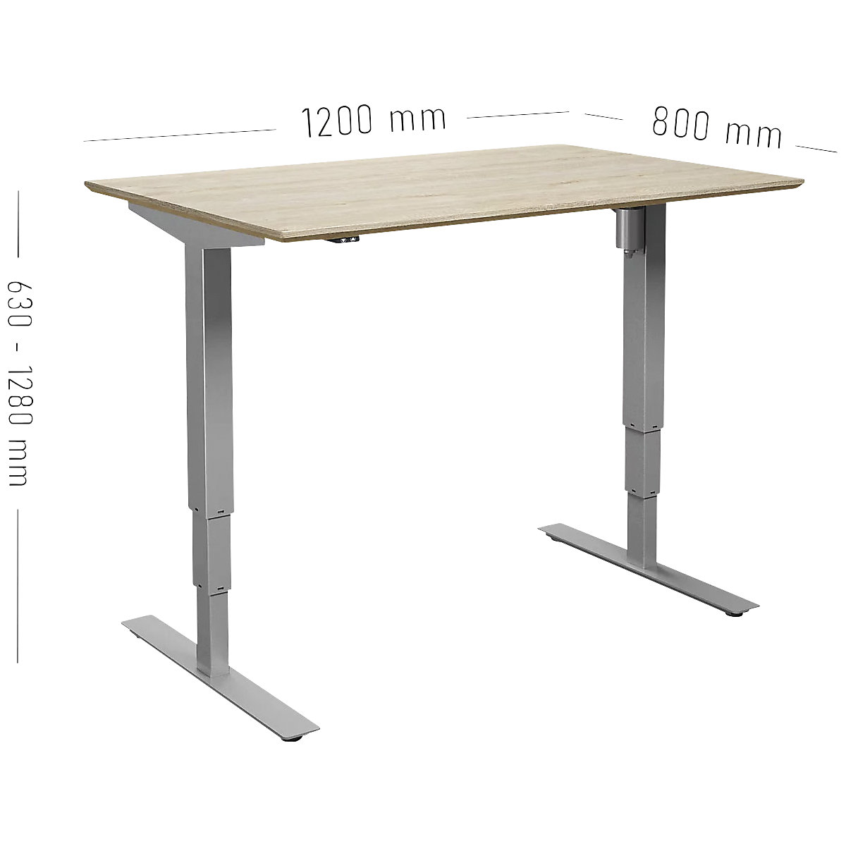 Schreibtisch Atlanta Trend, elektrisch höhenverstellbar (Produktabbildung 4)-3