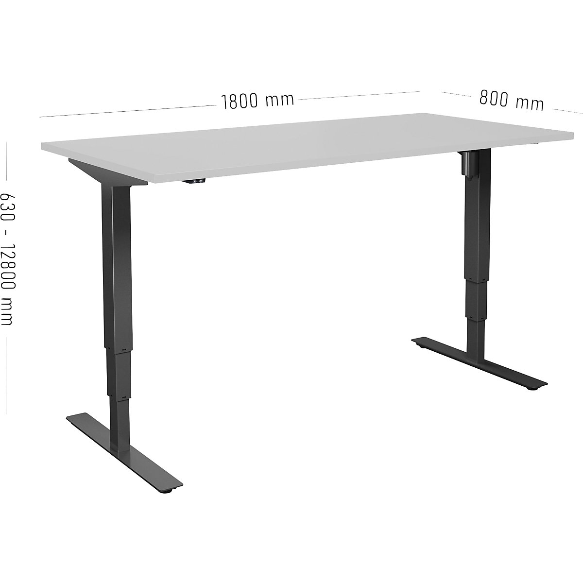 Schreibtisch Atlanta, elektrisch höhenverstellbar (Produktabbildung 6)-5