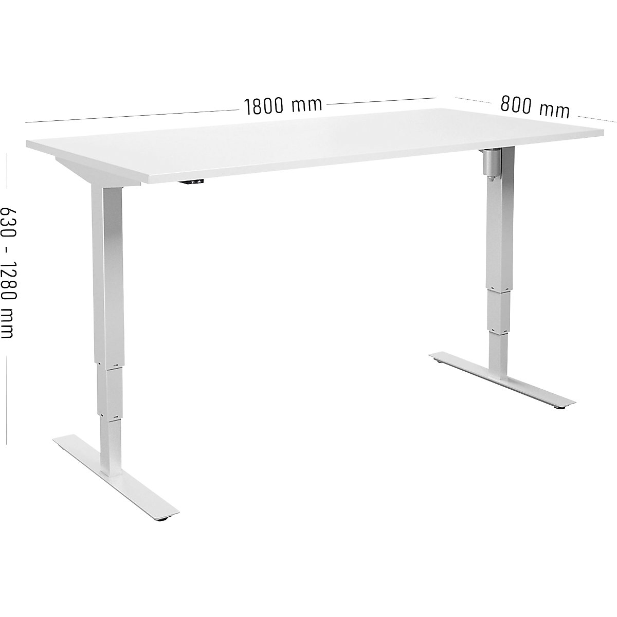 Schreibtisch Atlanta, elektrisch höhenverstellbar (Produktabbildung 12)-11